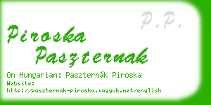 piroska paszternak business card
